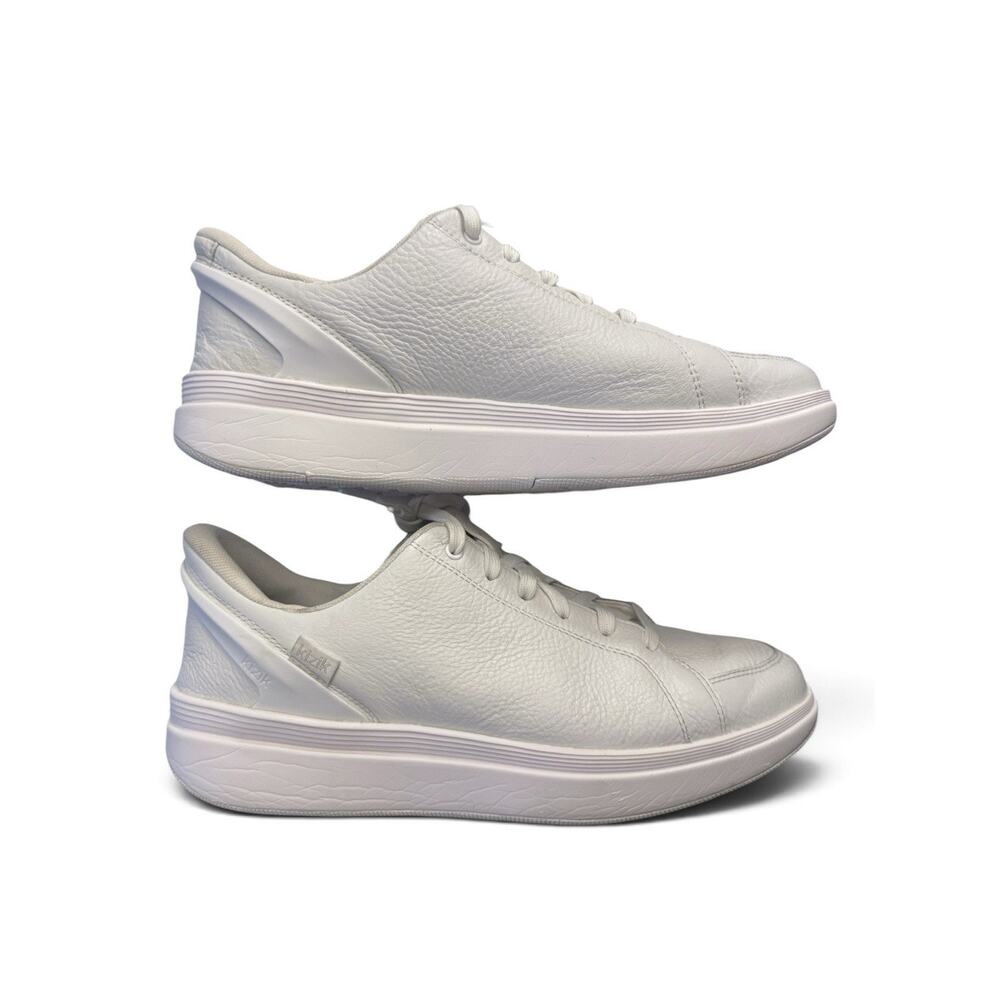 Kizik Sydney Sneakers All White Leather Hands Free Shoes Womens 10 - Picture 7 of 10